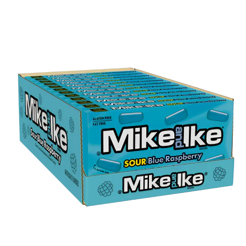Theater Box Mike & Ike Sour Blue Raspberry 4.25oz X 12 Units