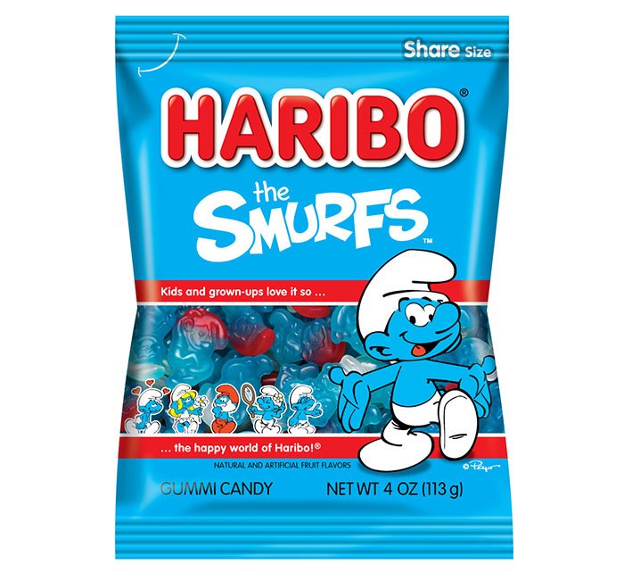 Haribo the Smurfs 4oz X 12 Units - CandyStation