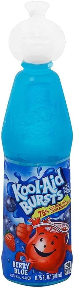 Kool-Aid Bursts Single Berry Blue 6.75oz X 12 Units