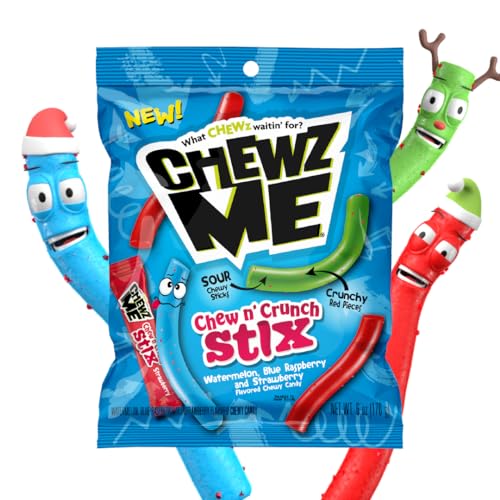 Colombina Chewz Me Chewy Sticks Peg Bag 3.9oz X 12 Units
