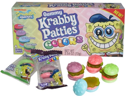 FRANKFORD SPONGEBOB GUMMY KRABBY PATTIES COLORS THEATER BOX UNPACKED 