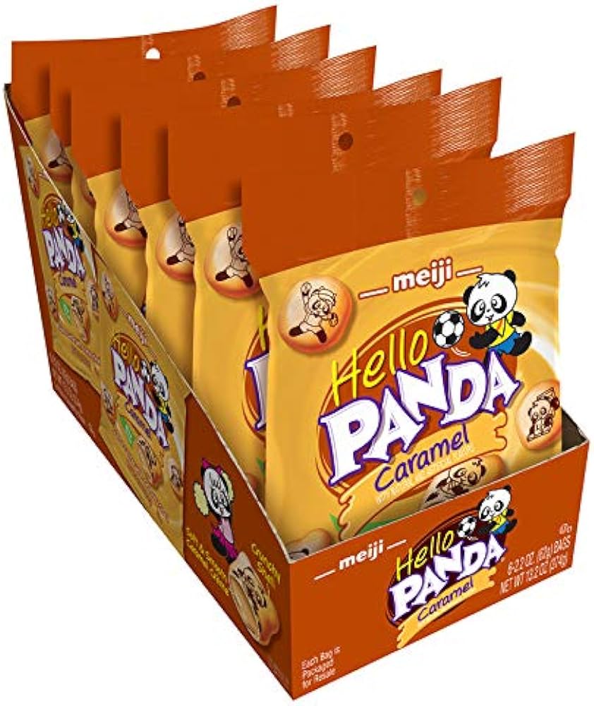 Meiji Hello Panda Caramel 2.2oz X 6 Units