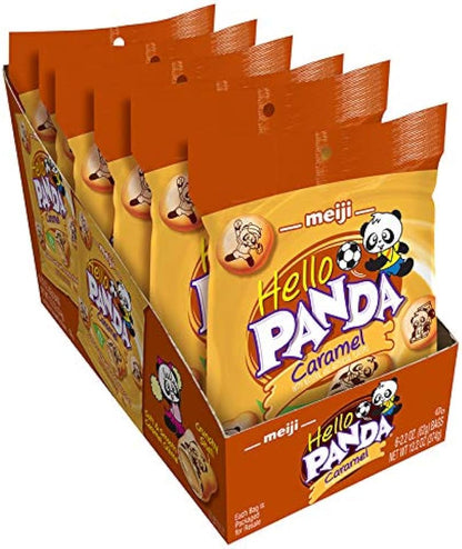 Meiji Hello Panda Caramel 2.2oz X 6 Units