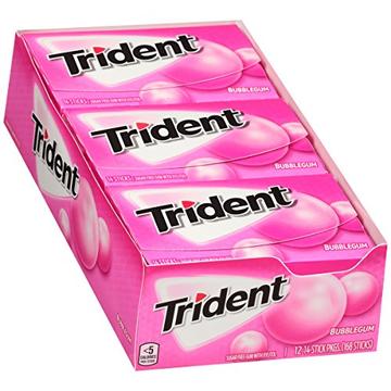 TRIDENT VALUE PACK BUBBLE GUM BOX