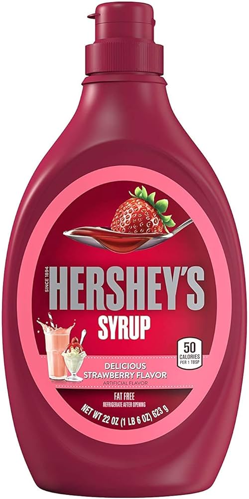 Hershey's Strawberry Syrup Bottle 22oz X 12 Units
