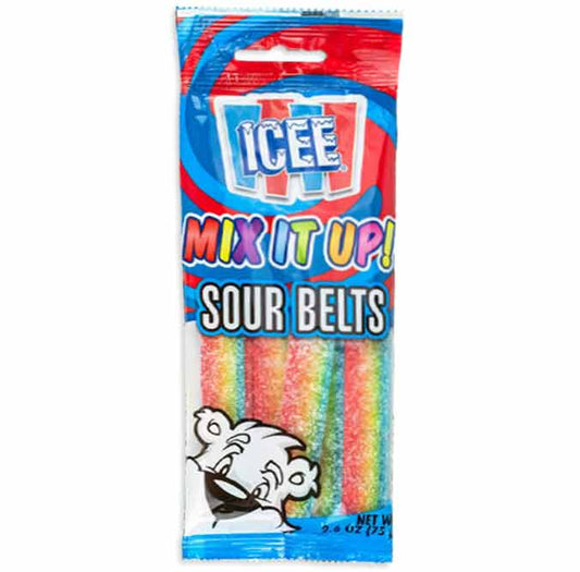 Koko's Icee Mix It Up Sour Belts Peg Bag 2.6oz X 20 Units