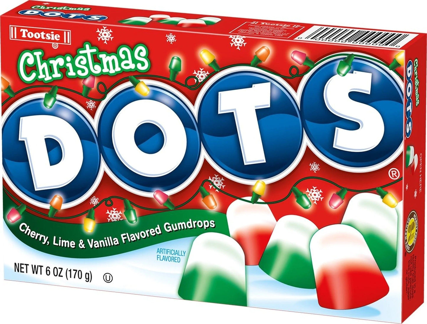 Xmas - Tootsie Holiday Dots Theatre Box 6oz X 12 Units