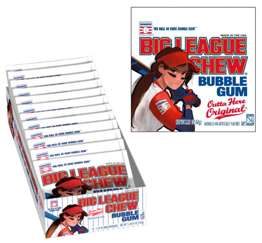Big League Chew Pouch Original - Girl 2.12oz X 12 Units