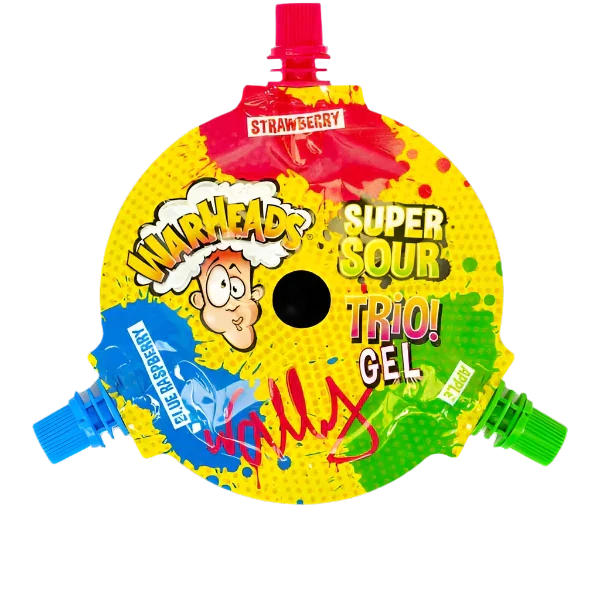 UK Warheads Super Sour Gel Trio Wheel 51g X 24 Units