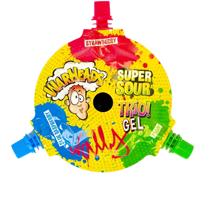 UK Warheads Super Sour Gel Trio Wheel 51g X 24 Units