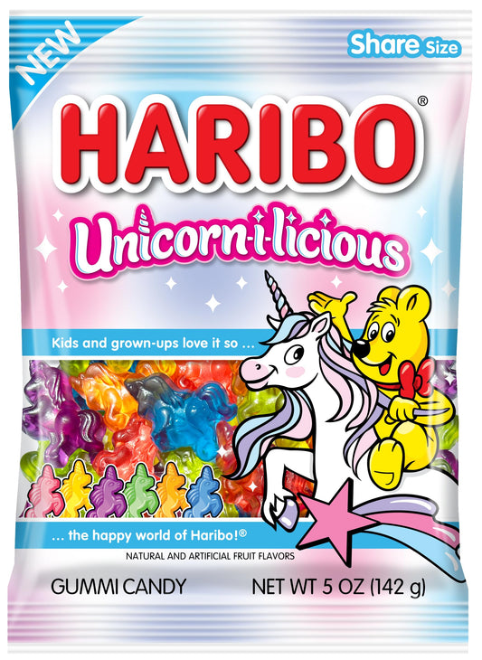 Haribo Unicorn-I-Licious 5oz X 12 Units