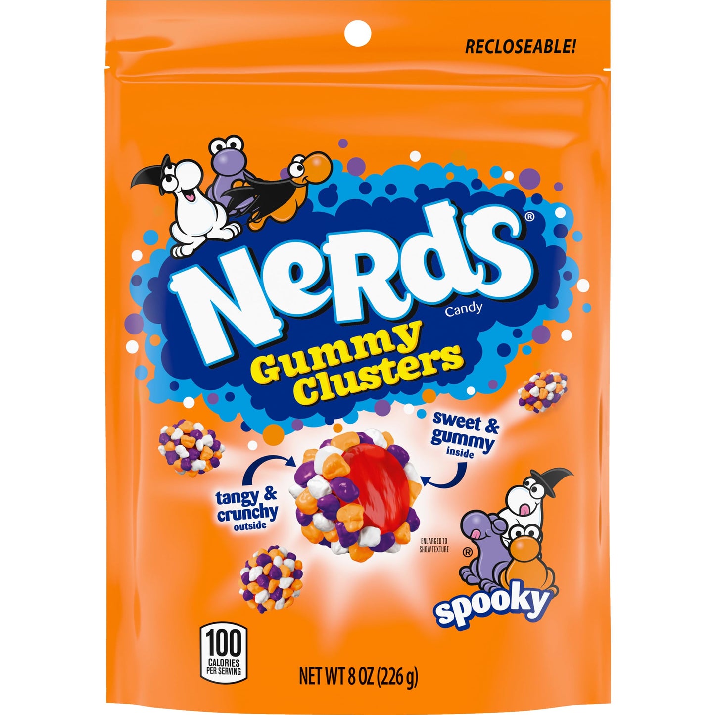 Halloween - Nerds Spooky Gummy Clusters Stand Up Bag 8oz X 6 Units