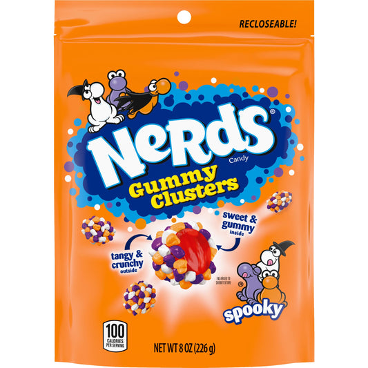 Halloween - Nerds Spooky Gummy Clusters Stand Up Bag 8oz X 6 Units