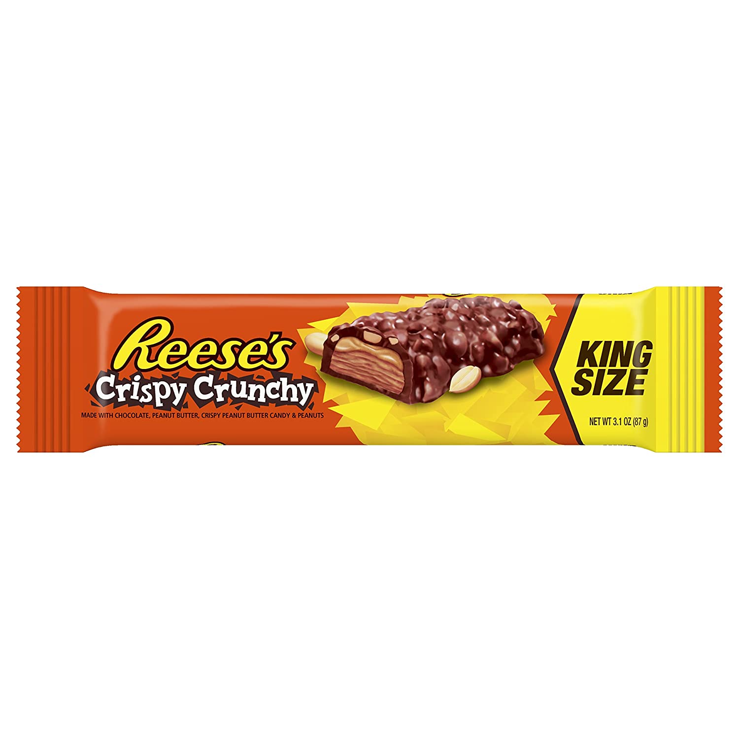 Hershey Reese Crispy Crunchy Bar King Size 3.1oz X 18 Units - CandyStation
