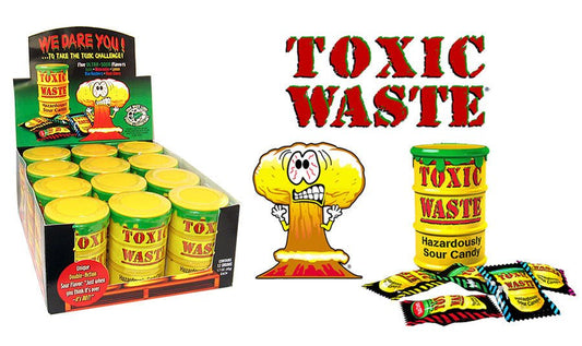 Toxic Waste Yellow Drums 1.7oz X 12 Units - CandyStation