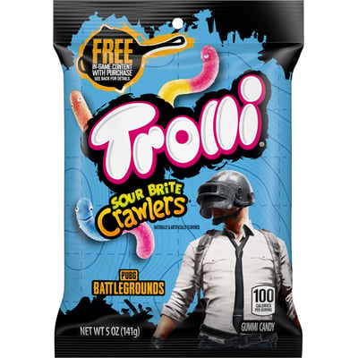 Trolli Peg Bag - Sour Brite Crawlers 5oz X 12 Units