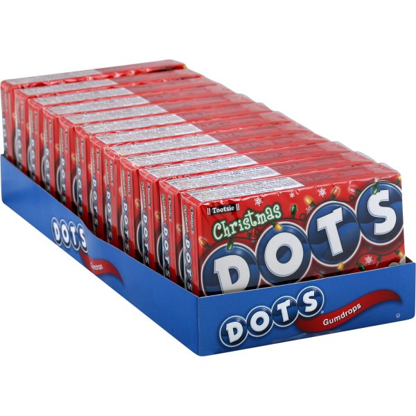 Xmas - Tootsie Holiday Dots Theatre Box 6oz X 12 Units