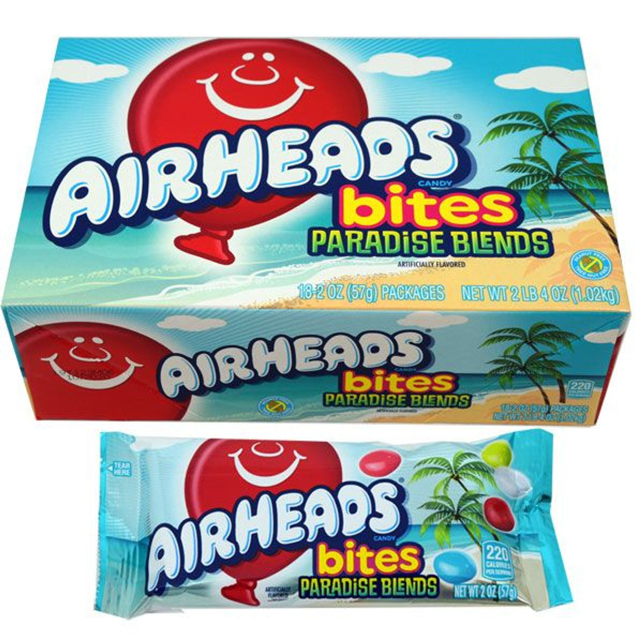 Airheads Bites Paradise Blend 2oz X 18 Units