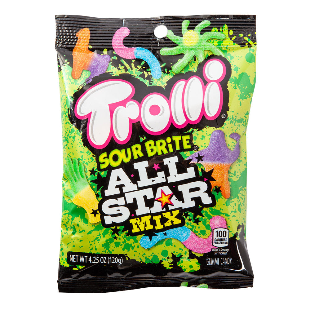 TROLLI PEG BAG - SOUR BRITE ALL STAR MIX 4