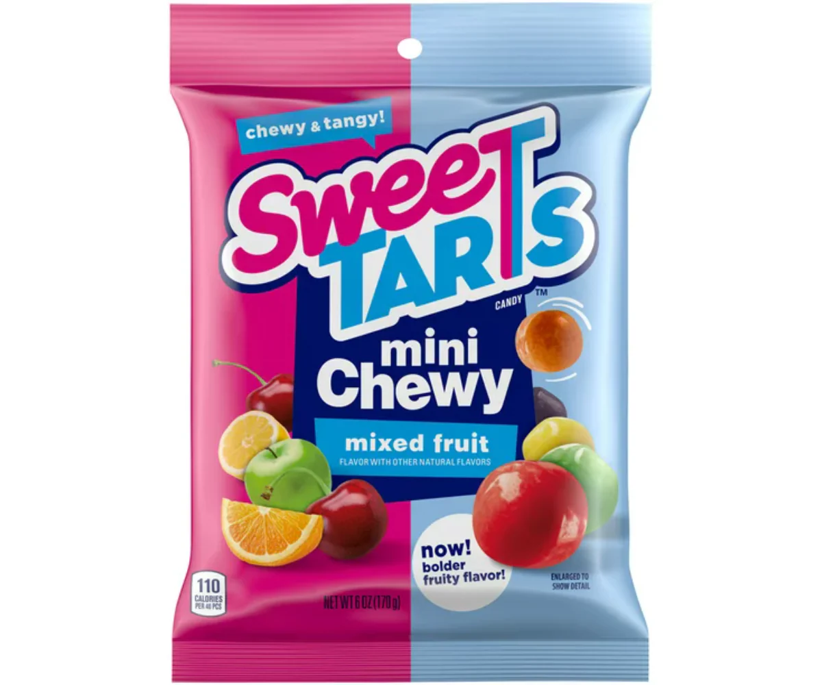Sweetart Mini Chewy Peg Bag 6oz X 12 Units