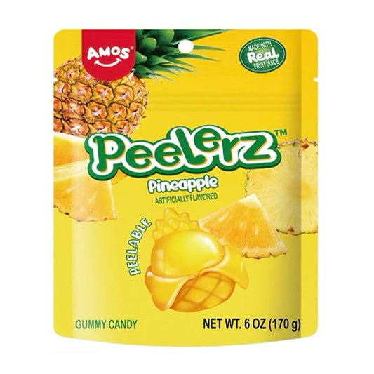 Amos Peelerz Gummy Pineapple 6oz X 12 Units