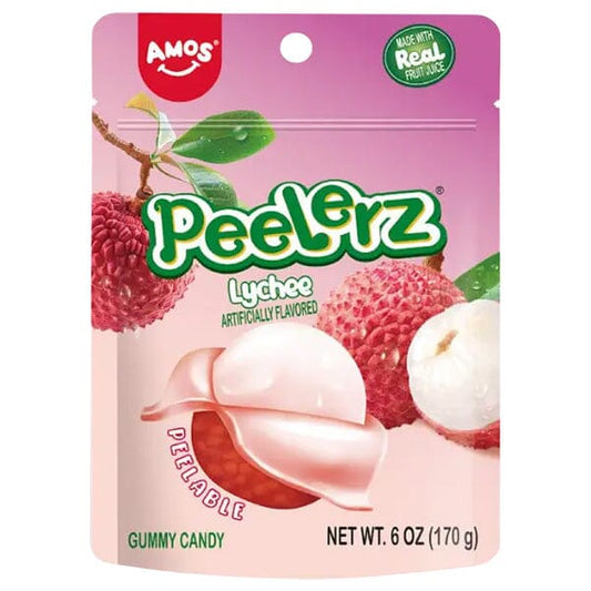 Amos Peelerz Gummy Lychee 6oz X 12 Units