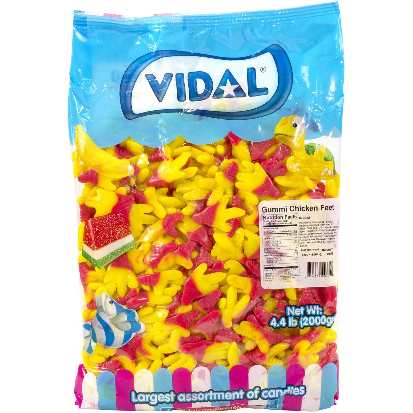 Bulk - Vidal Gummi Chicken Feet 4.4lb X 1 Unit