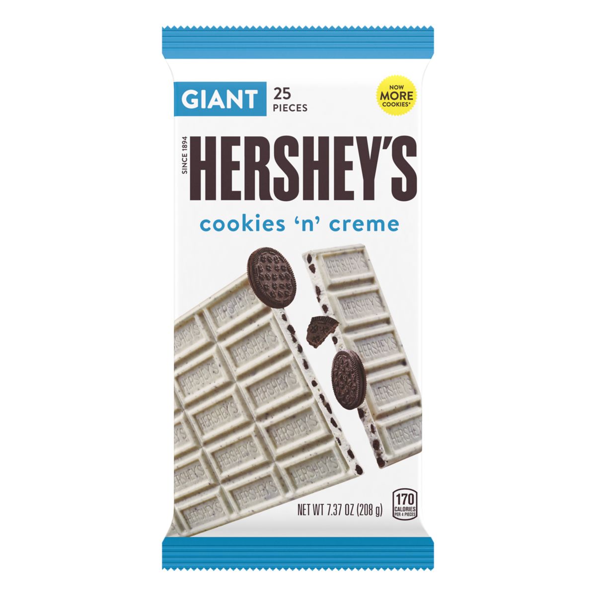 Hershey's Cookies N Creme Giant Bar 7.37oz X 12 Units