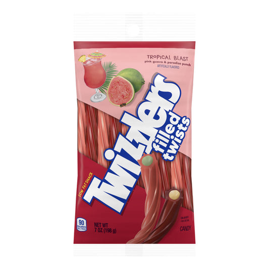 Twizzlers Filled Twists Tropical Blast Peg Bag 7oz X 12 Units