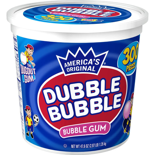 Dubble Bubble Original Tub 47.5oz (300 Pieces ) - CandyStation