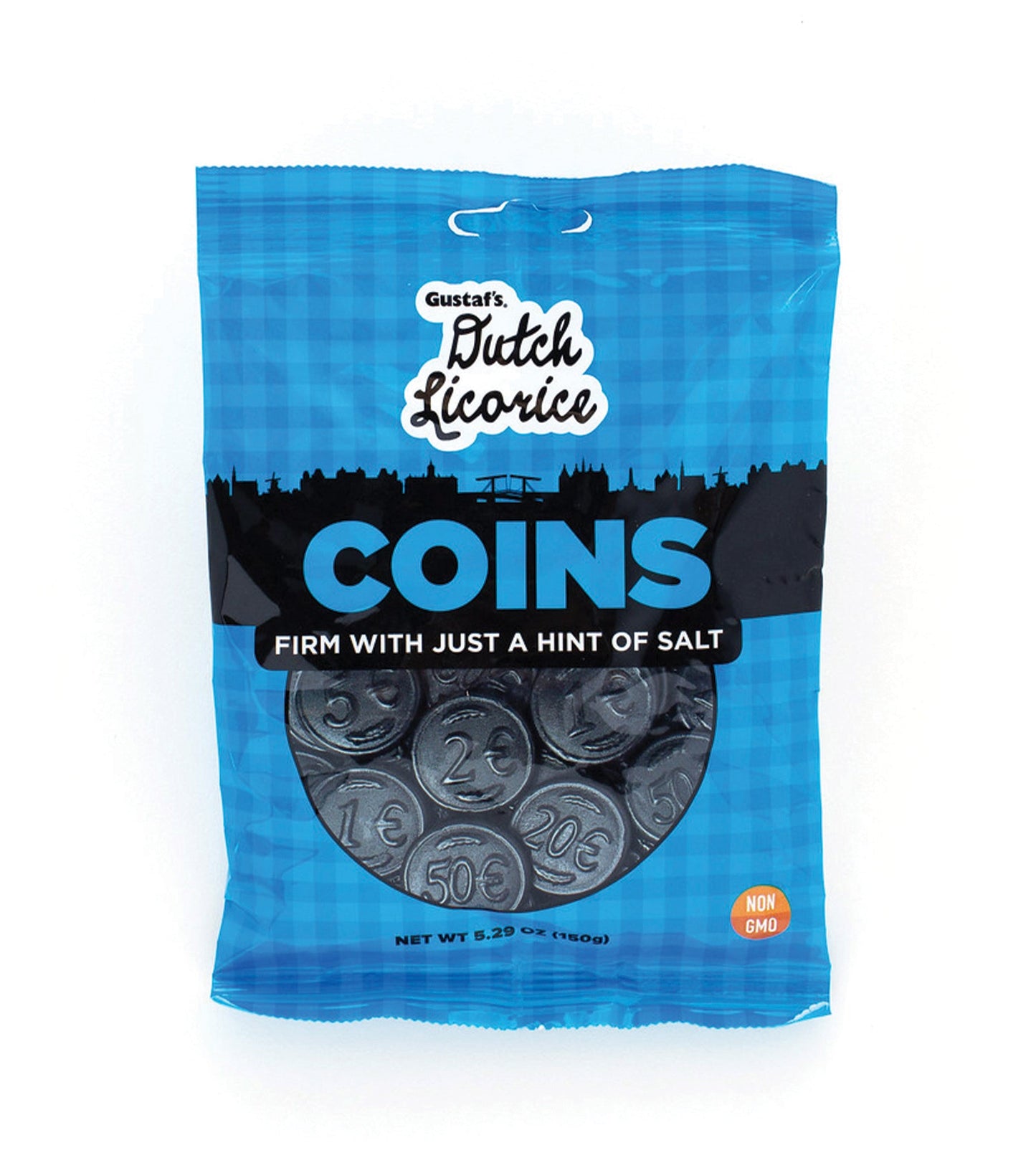 Gerrit's Dutch Licorice Coins Peg Bag 5.29oz X 12 Units