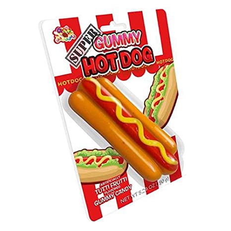 Albert's Super Gummy Hot Dog 5.29oz X 12 Units