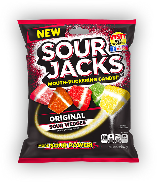 Pim Sour Jacks Wedges Original Peg Bag 5oz X 12 Units