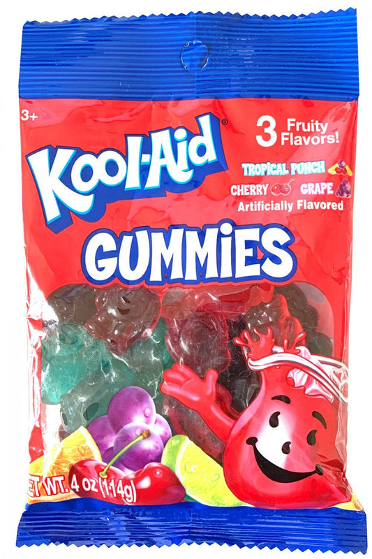 Kool-Aid Gummies Peg Bag 4oz X 12 Units