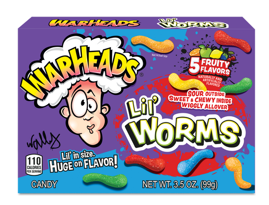 Warheads Lil Worms Theater Box 3.5oz X 12 Units