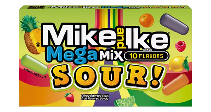 Theater Box Mike & Ike Mega Mix Sour 5oz X 12 Units