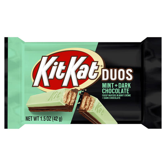 Kit Kat Duo's Dark Chocolate Mint - Standard Size 1.5oz X 24 Units