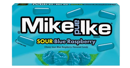 Theater Box Mike & Ike Sour Blue Raspberry 4.25oz X 12 Units