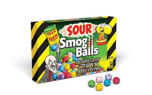 Toxic Waste Sour Smog Balls Theatre Box 3.5oz X 12 Units