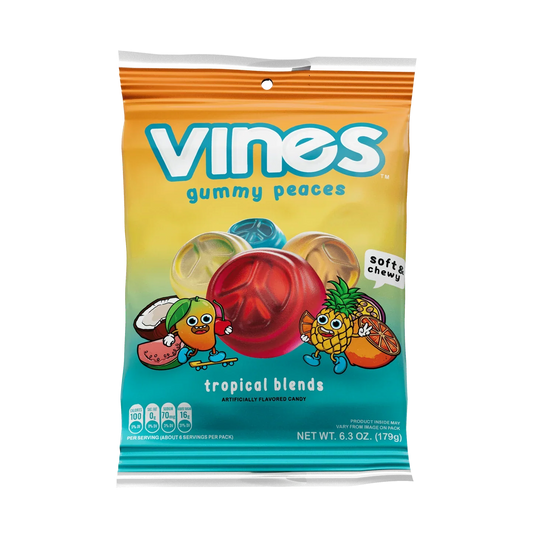 Vines Gummies Tropical Blends Peg Bag 179g X 12 Units
