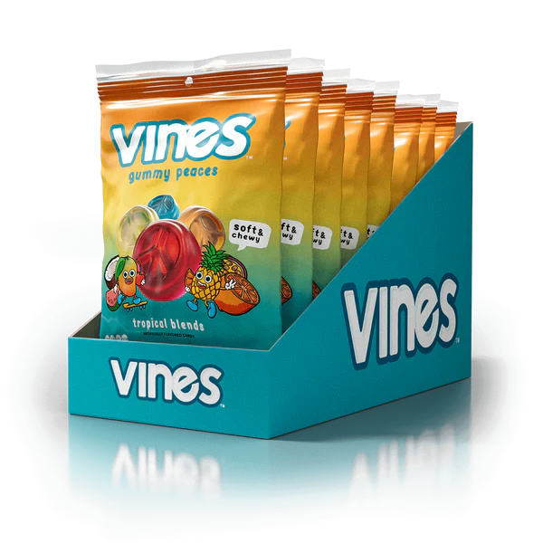 Vines Gummies Tropical Blends Peg Bag 179g X 12 Units