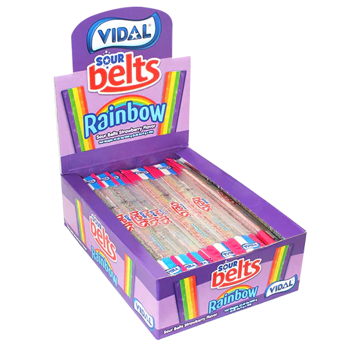 Vidal Sour Wrapped Rainbow Belts 150 pcs X 1 Unit