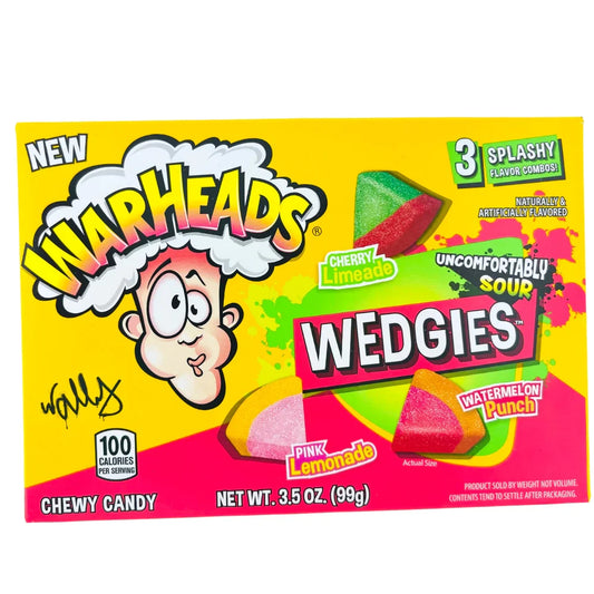 Warheads Wedgies Theater Box 3.5oz X 12 Units