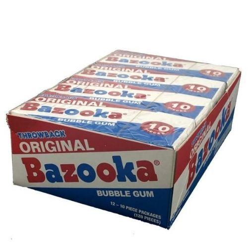 Bazooka Wallet Pack 10pc (5 Orig,5 Blue Rasp) X 12 Units