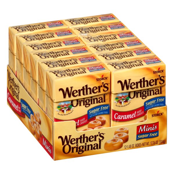 SUGAR FREE STORK WERTHER ORIGINAL MINIS UPRIGHT BOX 