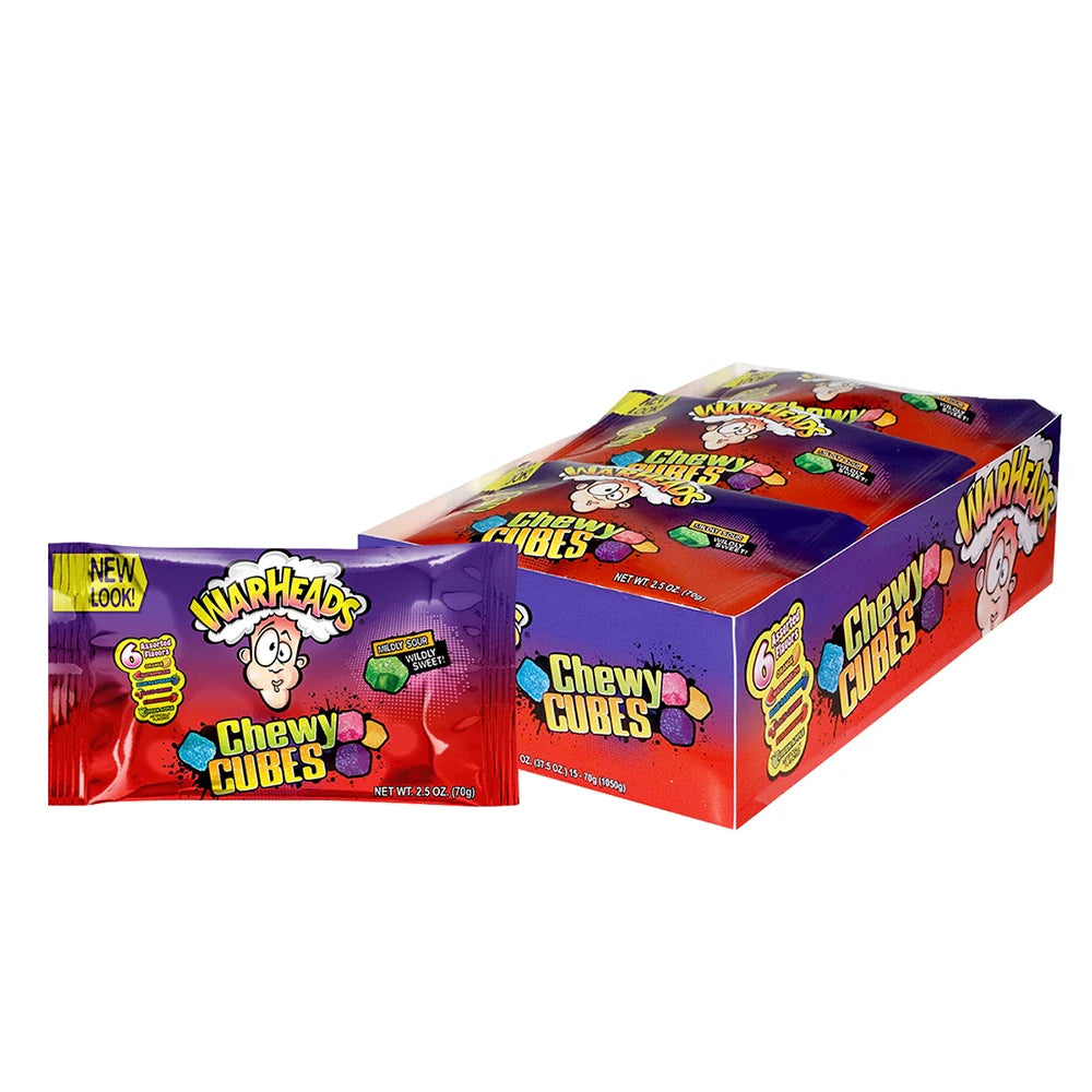 Warheads Sour Chewy Cubes 2oz X 15 Units