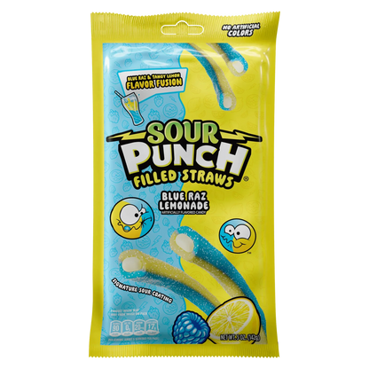 Sour Punch Filled Blue Raspberry Lemonade Peg Bag 5oz X 12 Units