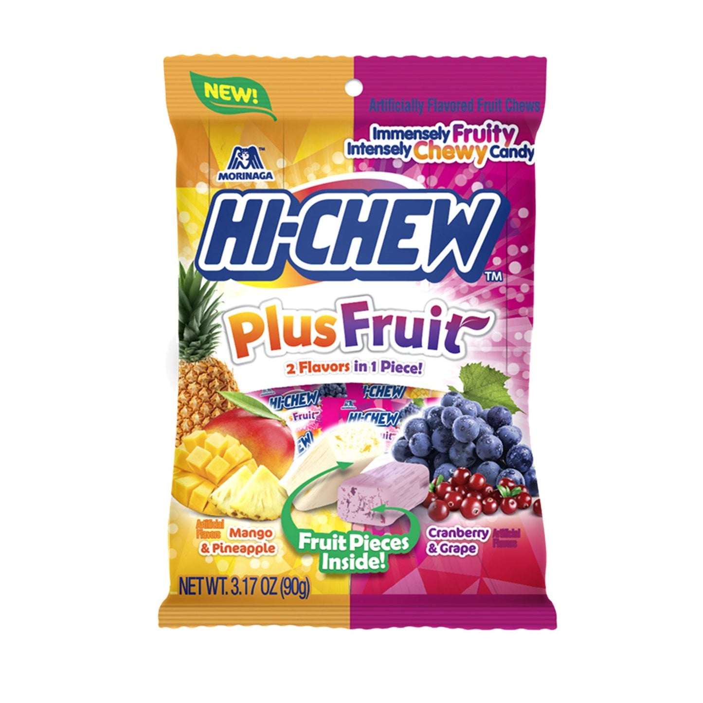 HI-CHEW PLUS FRUIT MIX (REAL FRUIT PIECES INSIDE)