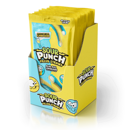 Sour Punch Filled Blue Raspberry Lemonade Peg Bag 5oz X 12 Units
