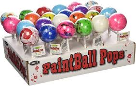 Espeez Paintball Pops Giant Jawbreakers Display 2.3oz X 24 Units